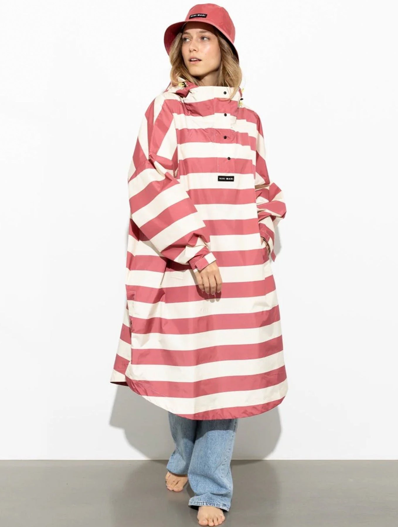 Raincoat Bold Stripes - Blush/Sand