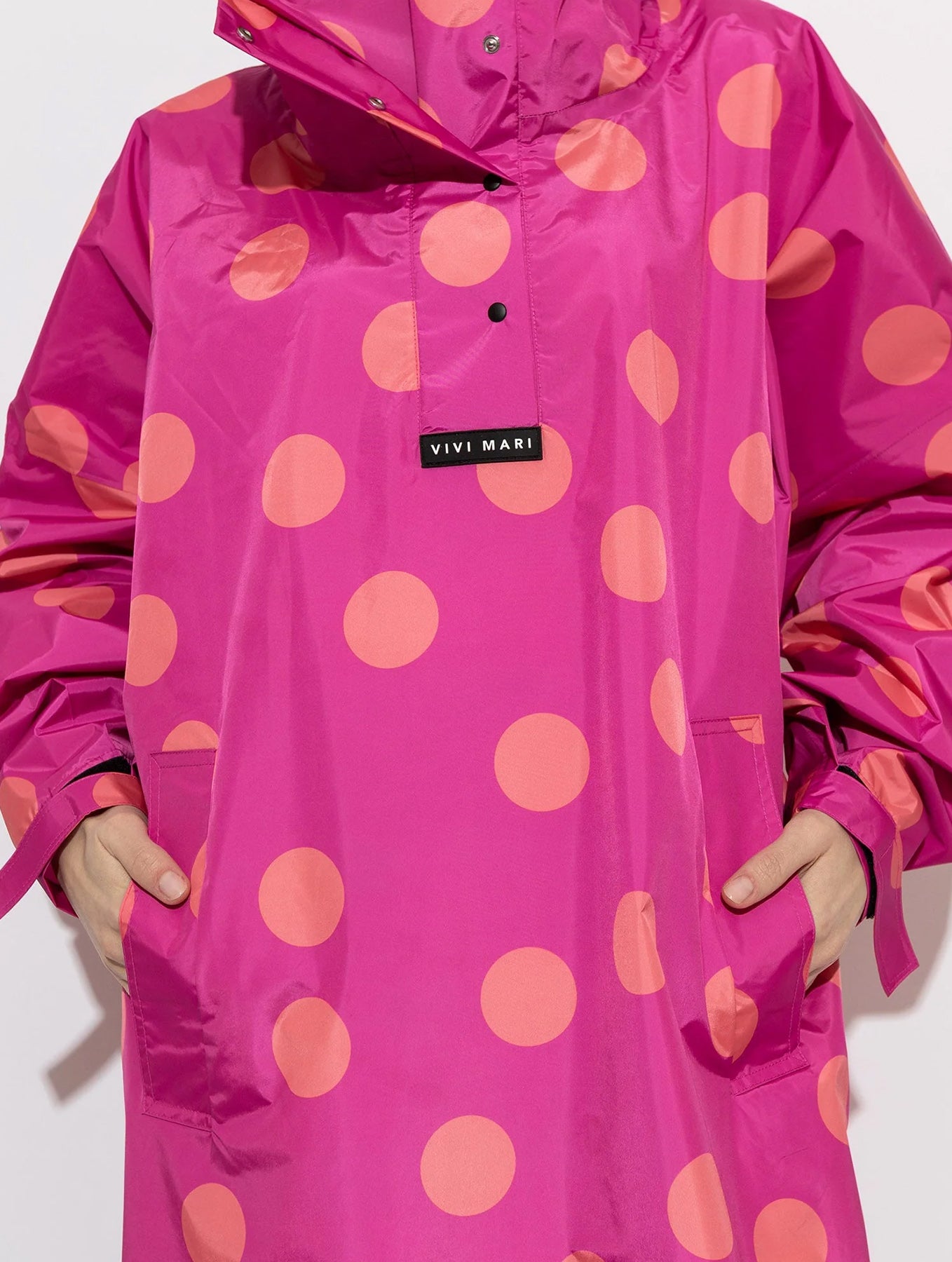 Raincoat - Dots Magenta/Peach