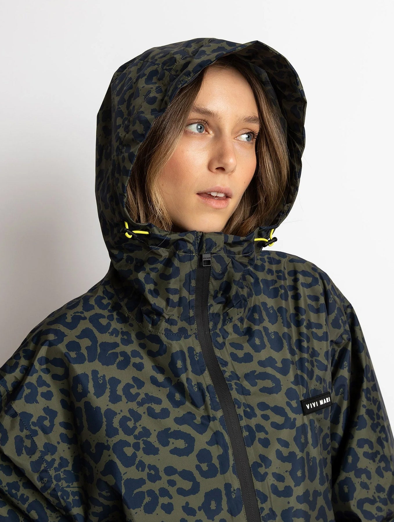 Rain Jacket - Leo Splashes Navy Olive