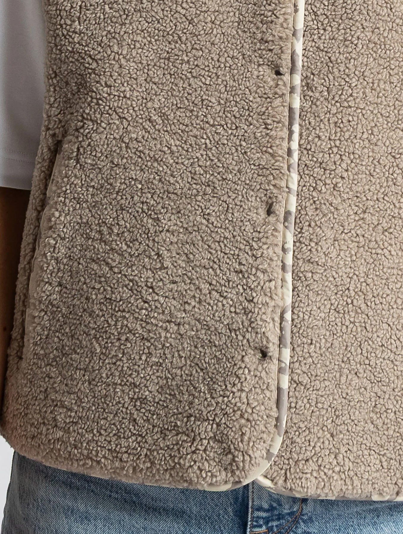 Teddy Fleece Vest - Mushroom