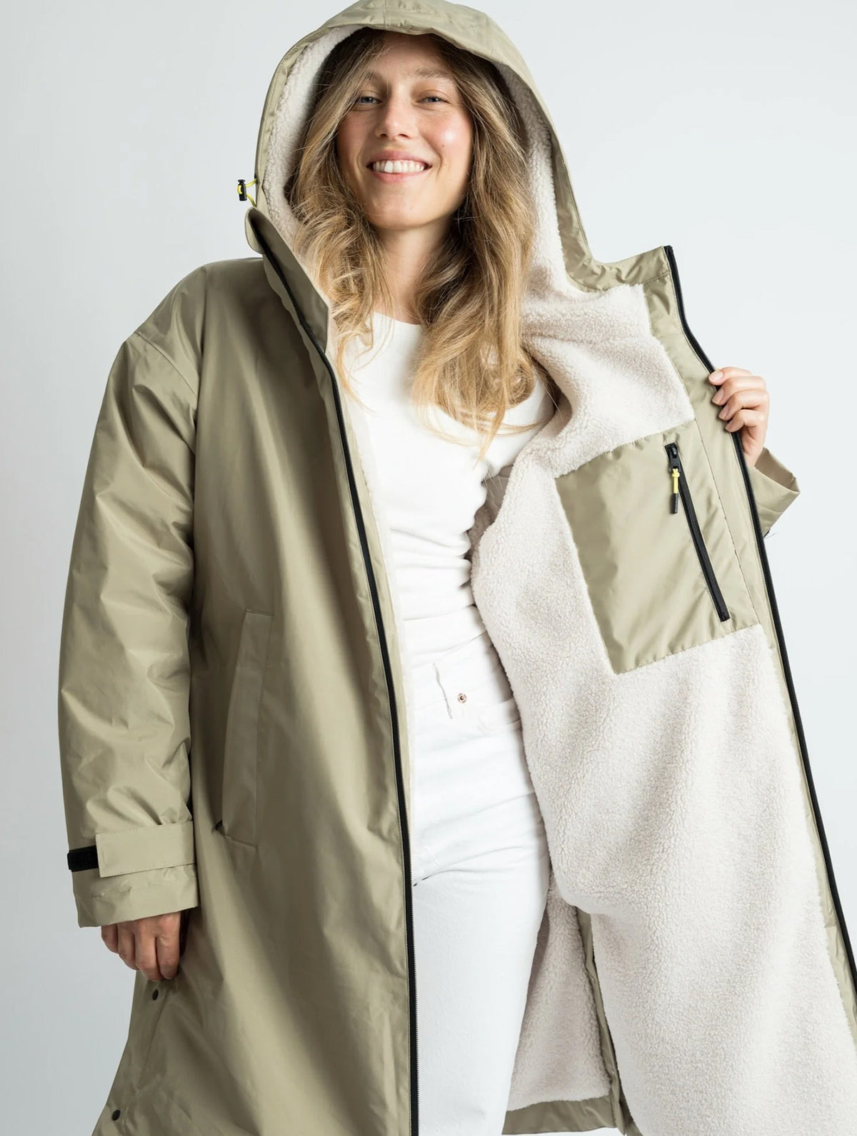 Rain Parka - Pale Olive/Sand