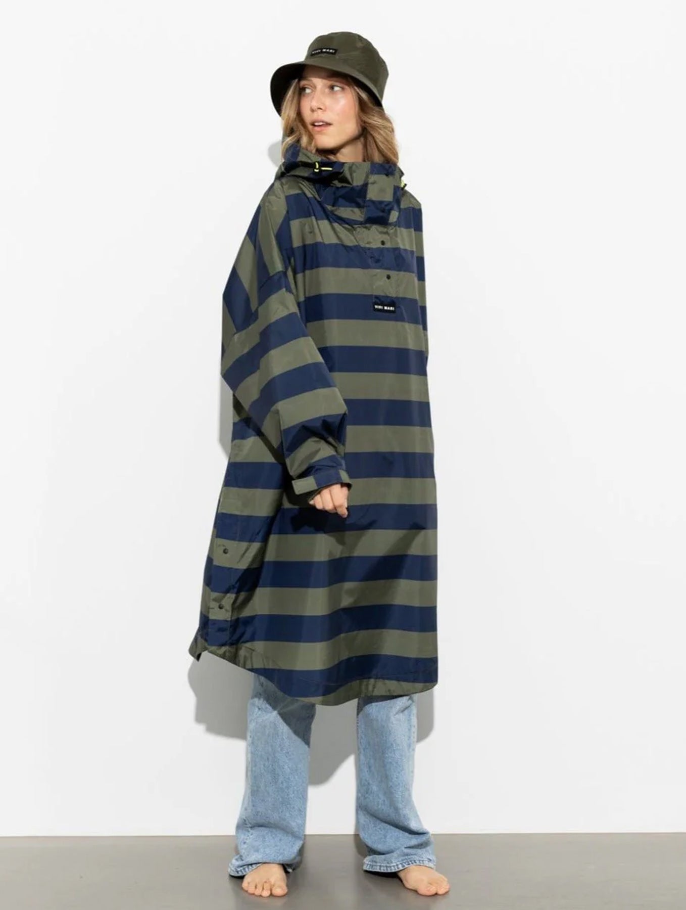 Raincoat Bold Stripes - Navy/Olive