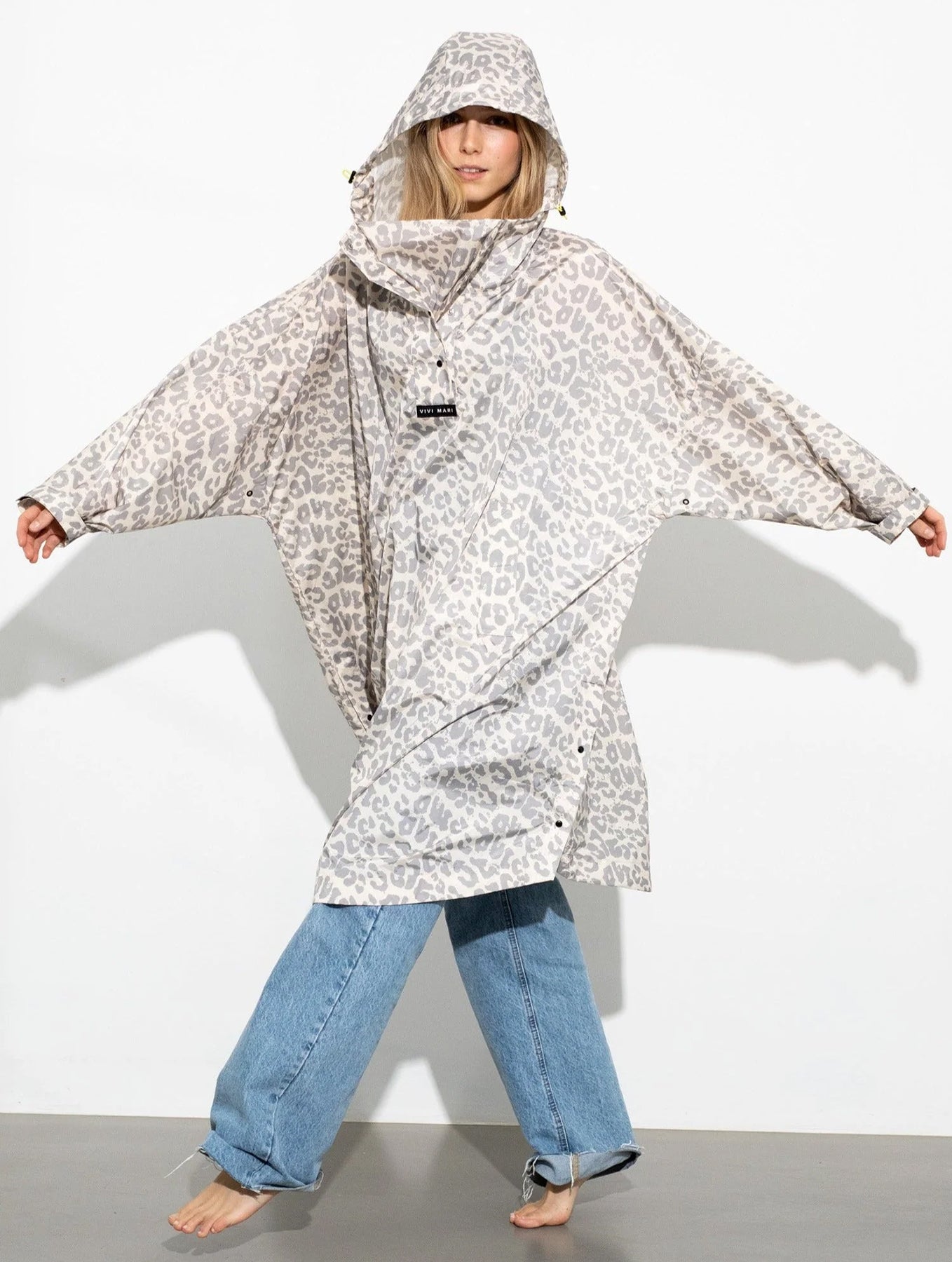 Raincoat - Leo Splashes Grey/Sand