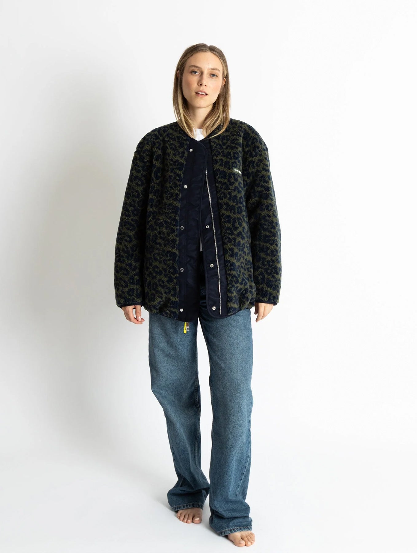 Reversible Bomber Jacket - Navy/Leo Navy-Olive