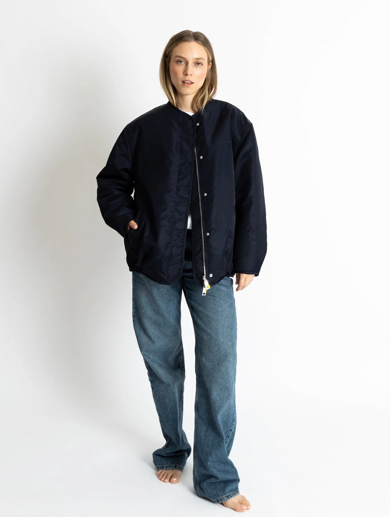 Reversible Bomber Jacket - Navy/Leo Navy-Olive