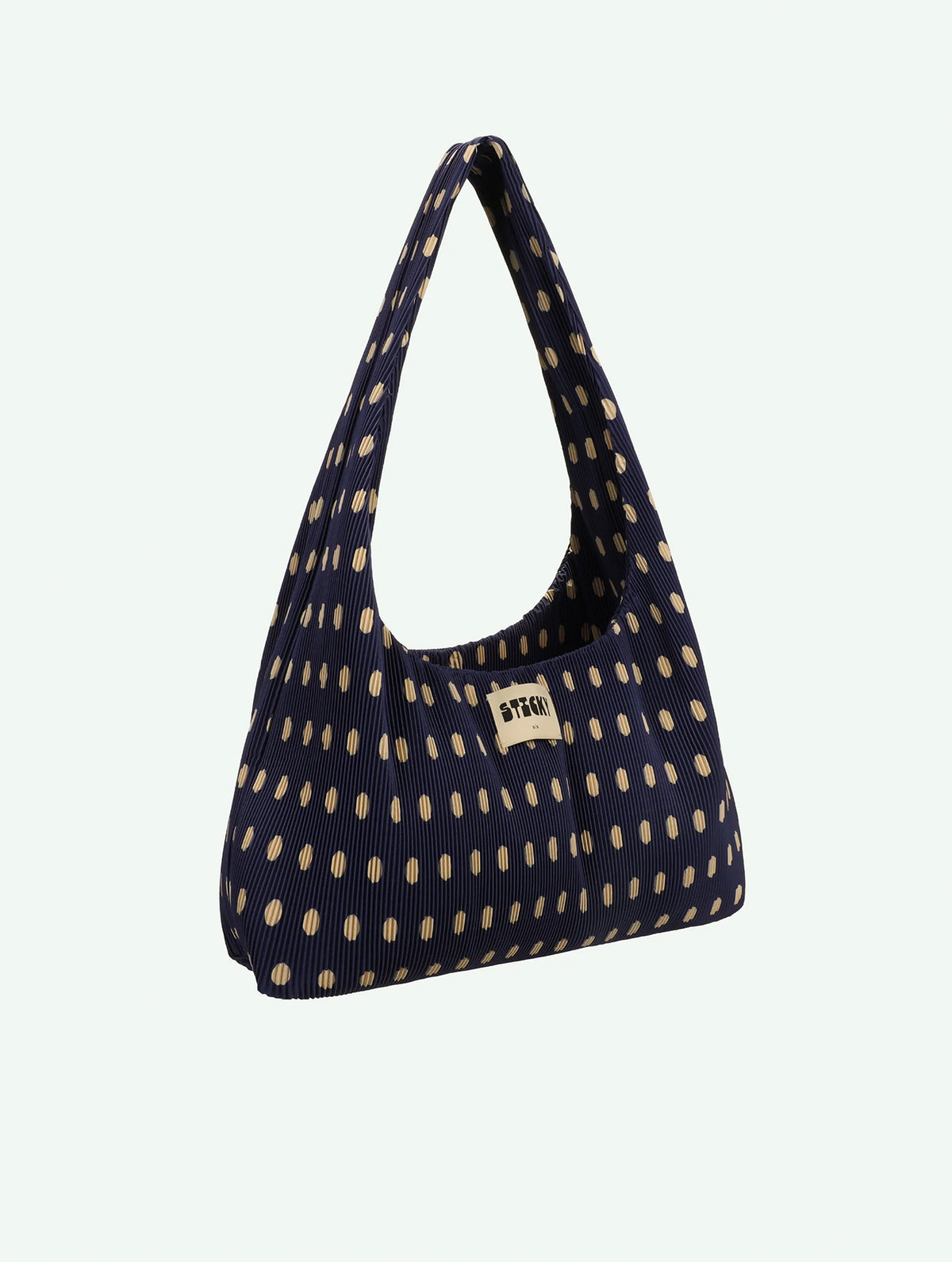 Shopper - Pleated Dots | Marine + Marzipan