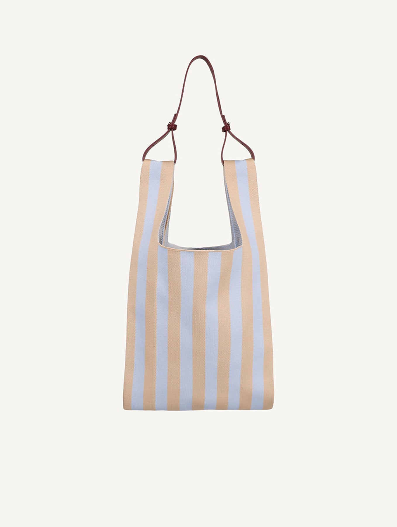 Market Bag - Knitted Stripes | Marzipan + Sky
