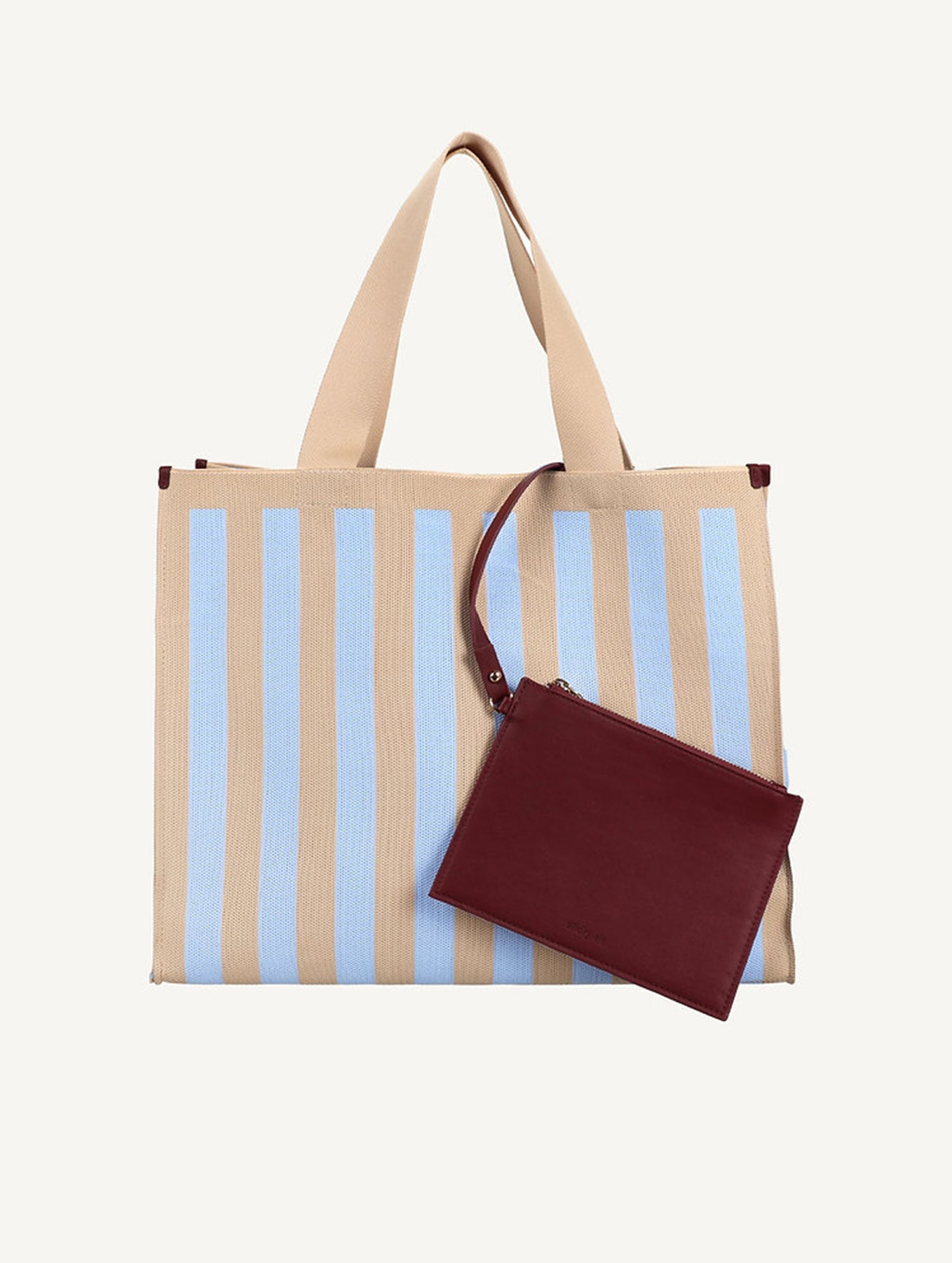 Shopper - Knitted Stripes | Marzipan + Sky