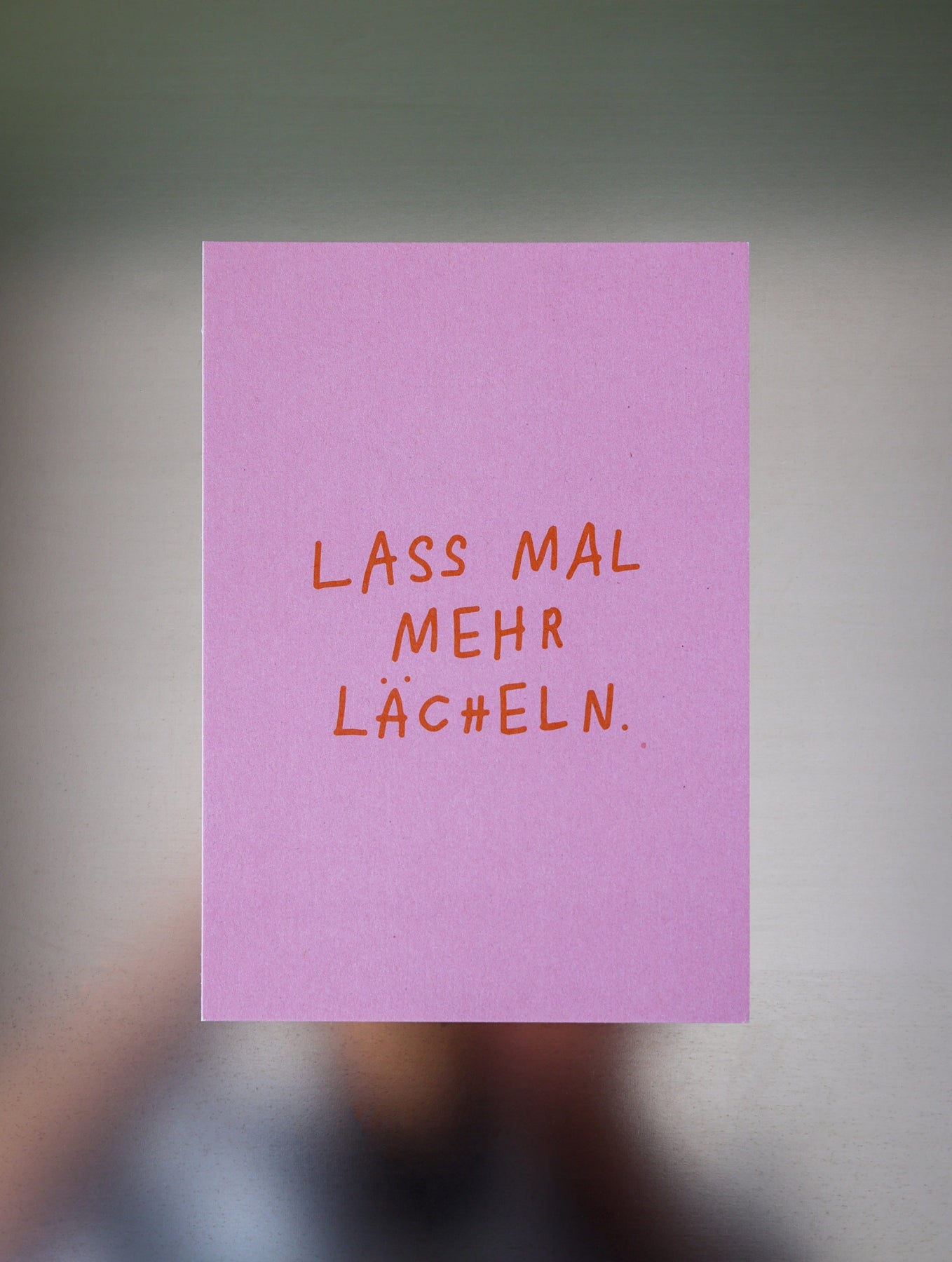 Postkarte "Lass mal mehr lächeln"