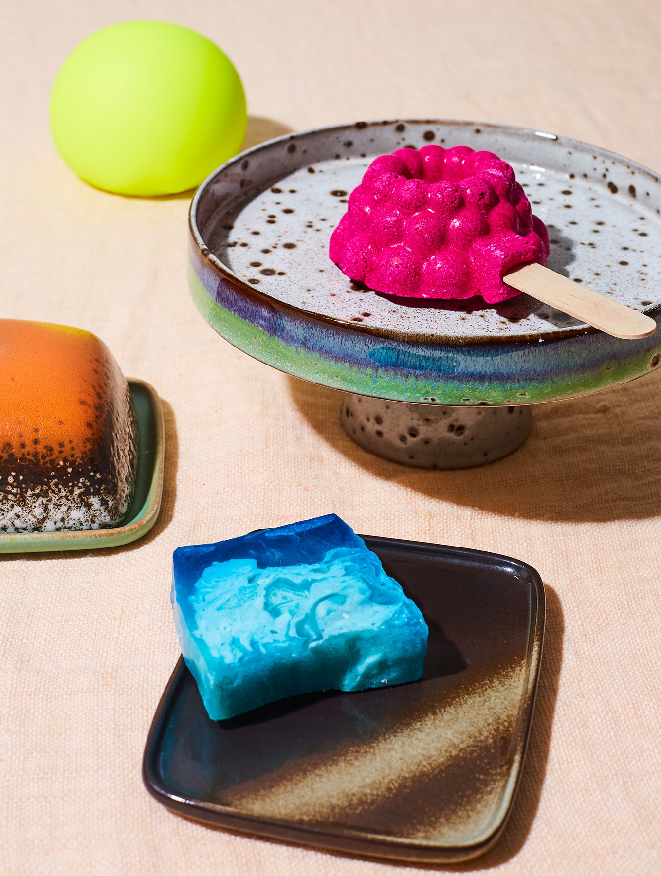 Schale mit Fuß 70's - Keramik