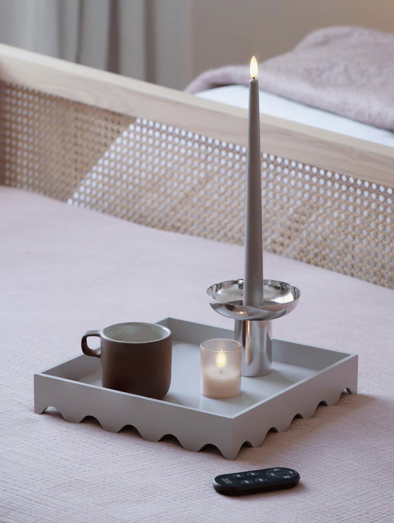 LED-Stabkerzen 2er-Set - Sand