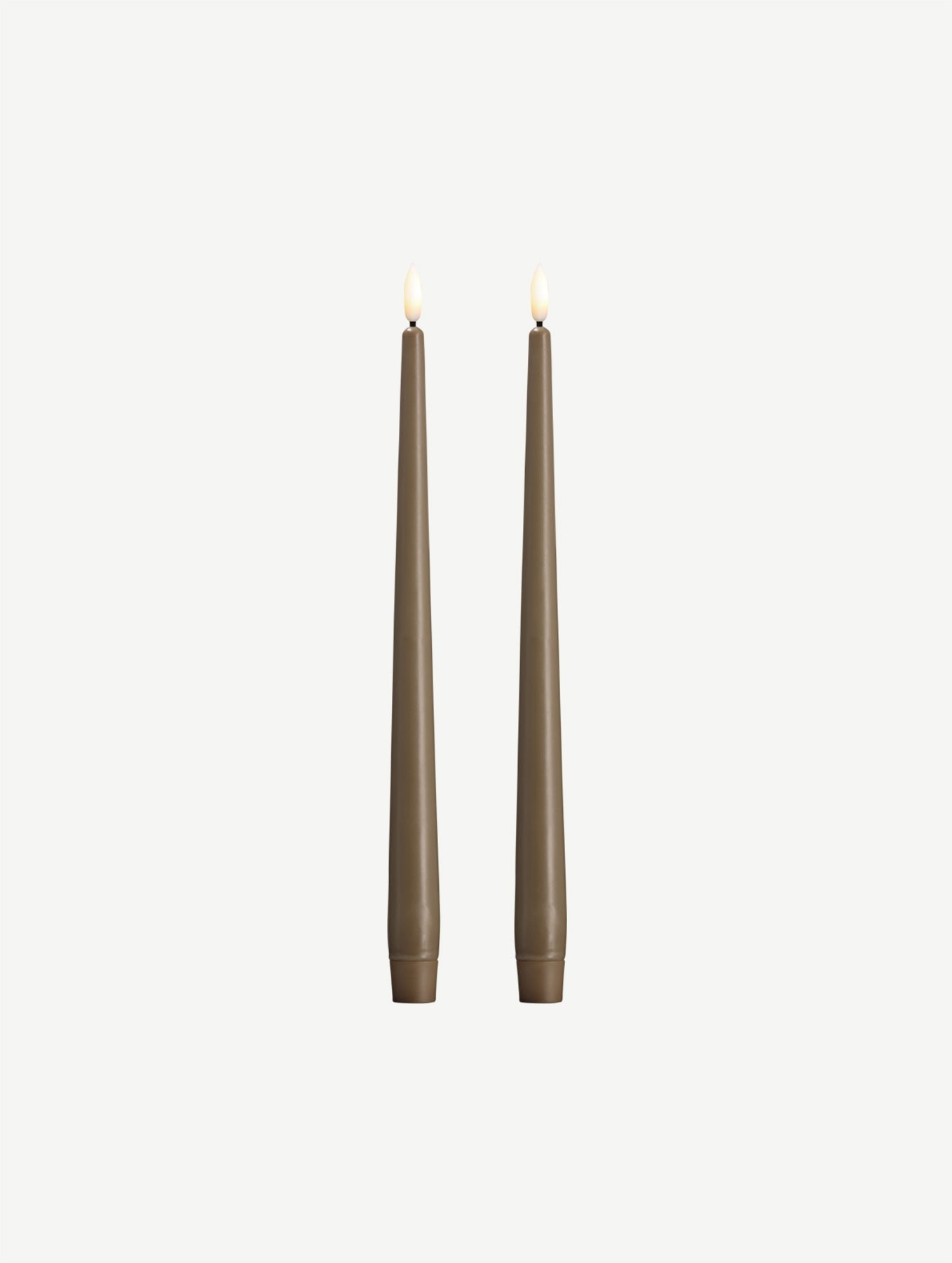 LED-Stabkerzen 2er-Set - Dark Sand