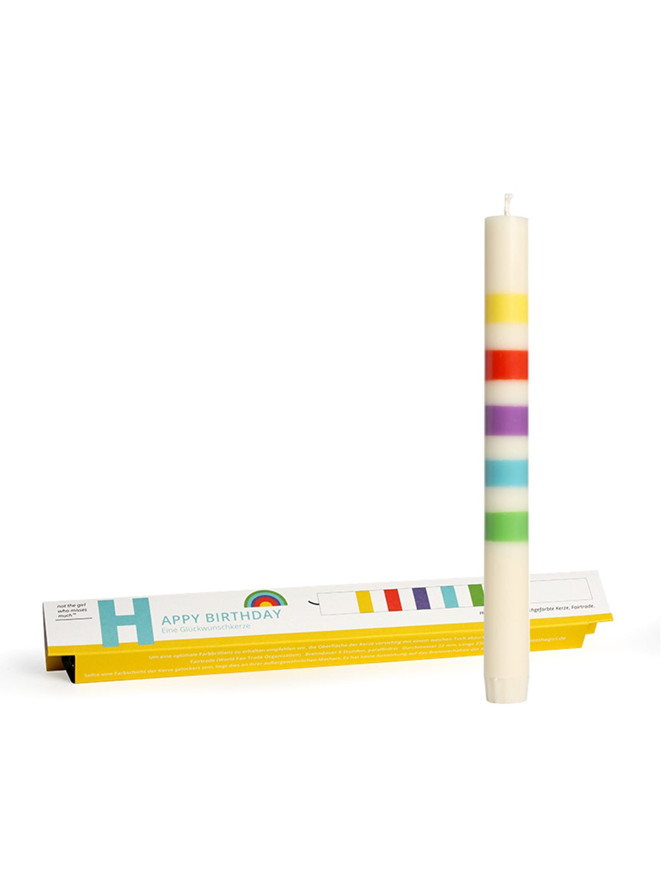 Stabkerze "Happy Birthday"