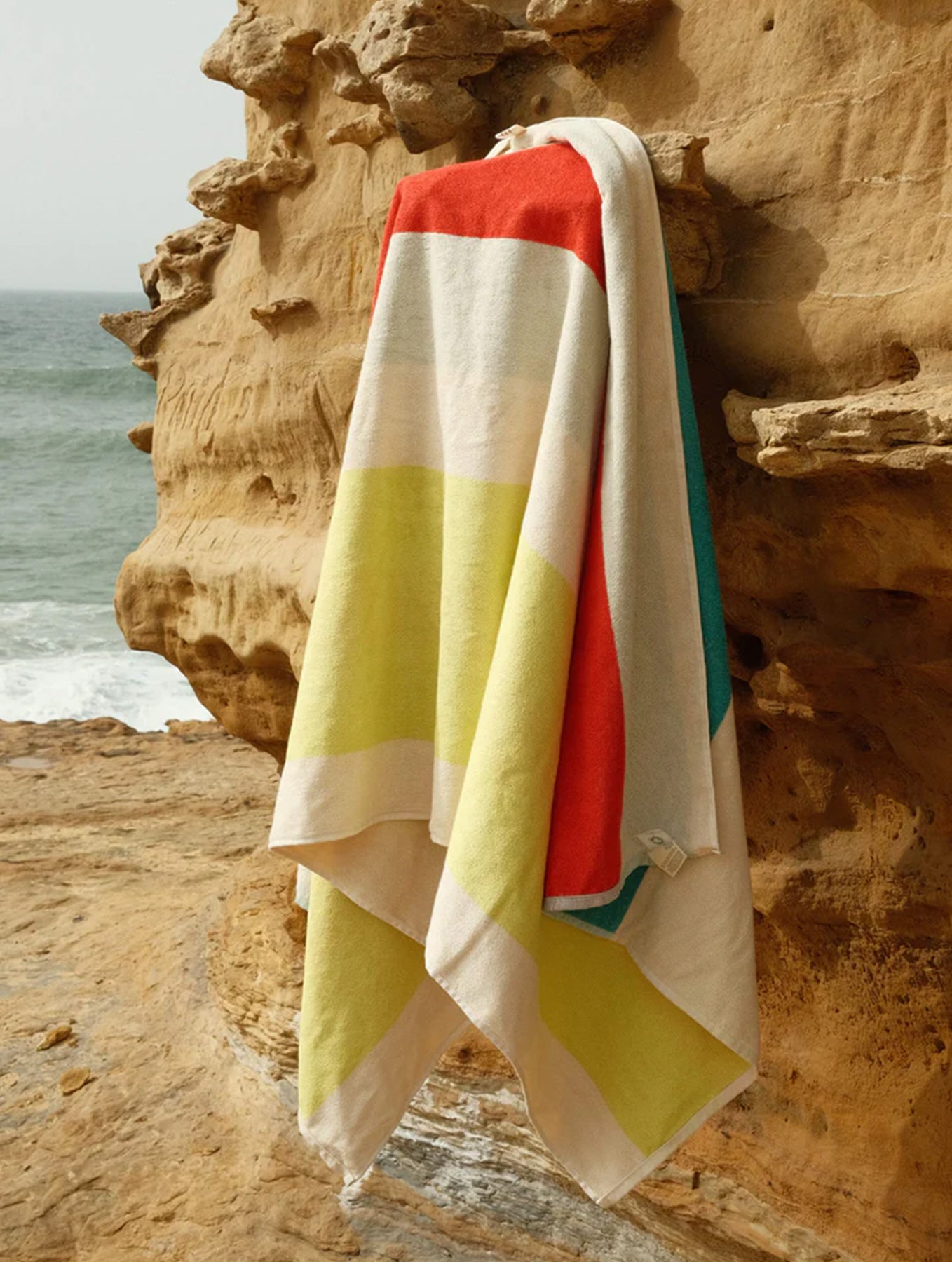 Strandtuch - 90x180 - Pink Turquoise Lime Red