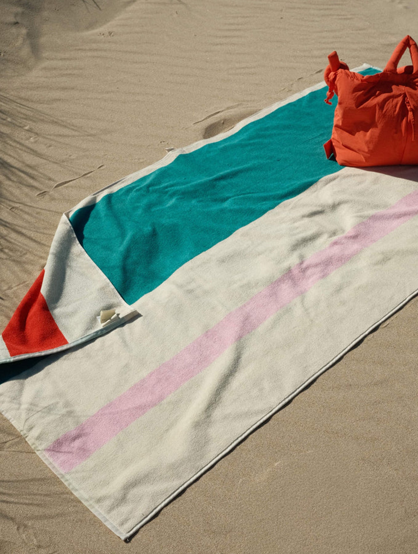 Strandtuch - 90x180 - Pink Turquoise Lime Red