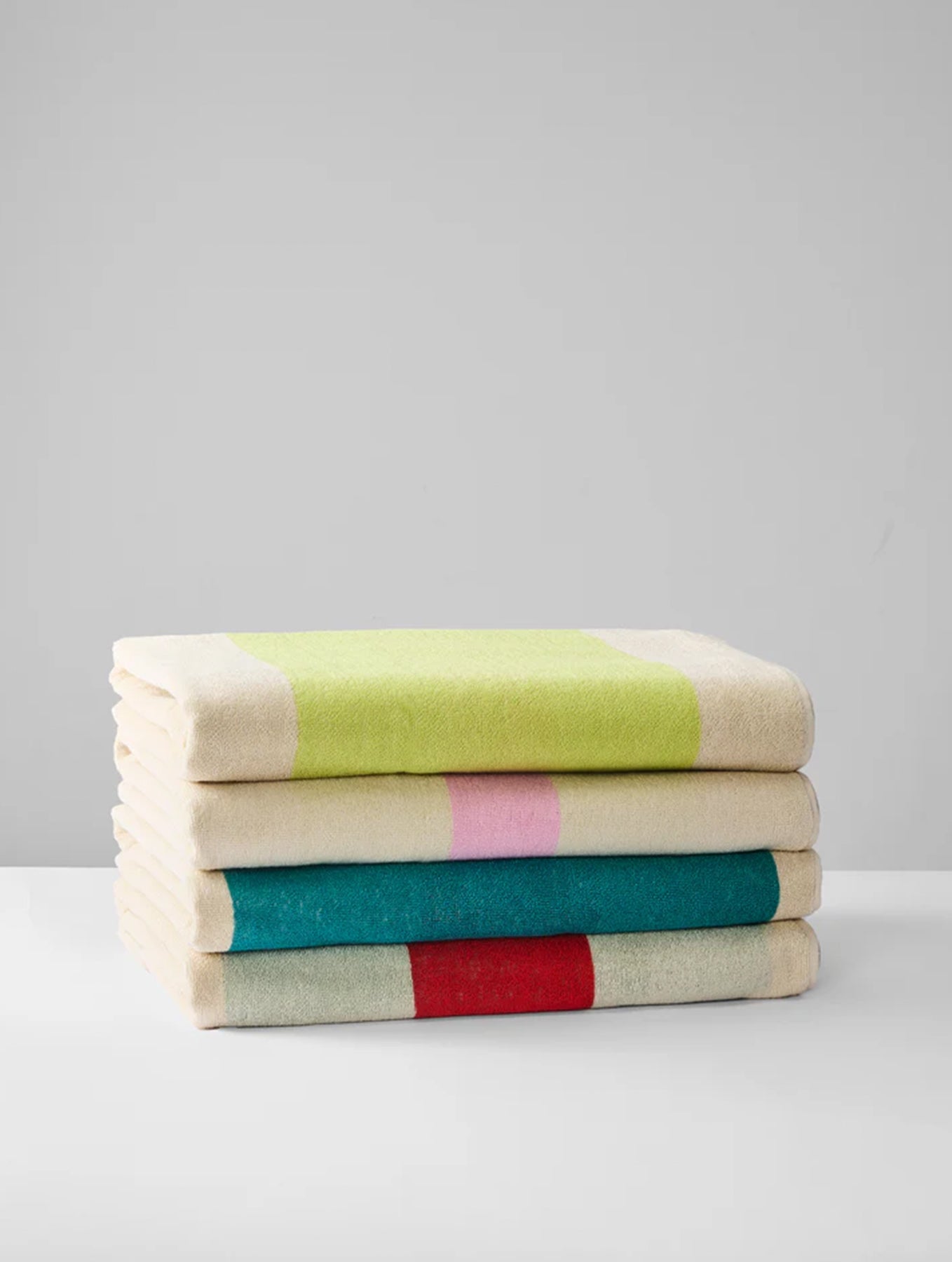 Strandtuch - 90x180 - Pink Turquoise Lime Red
