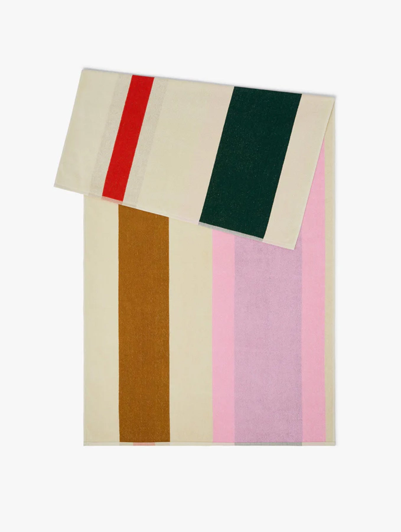 Strandtuch - 90x180 - Red Dark Green Toffee Pink