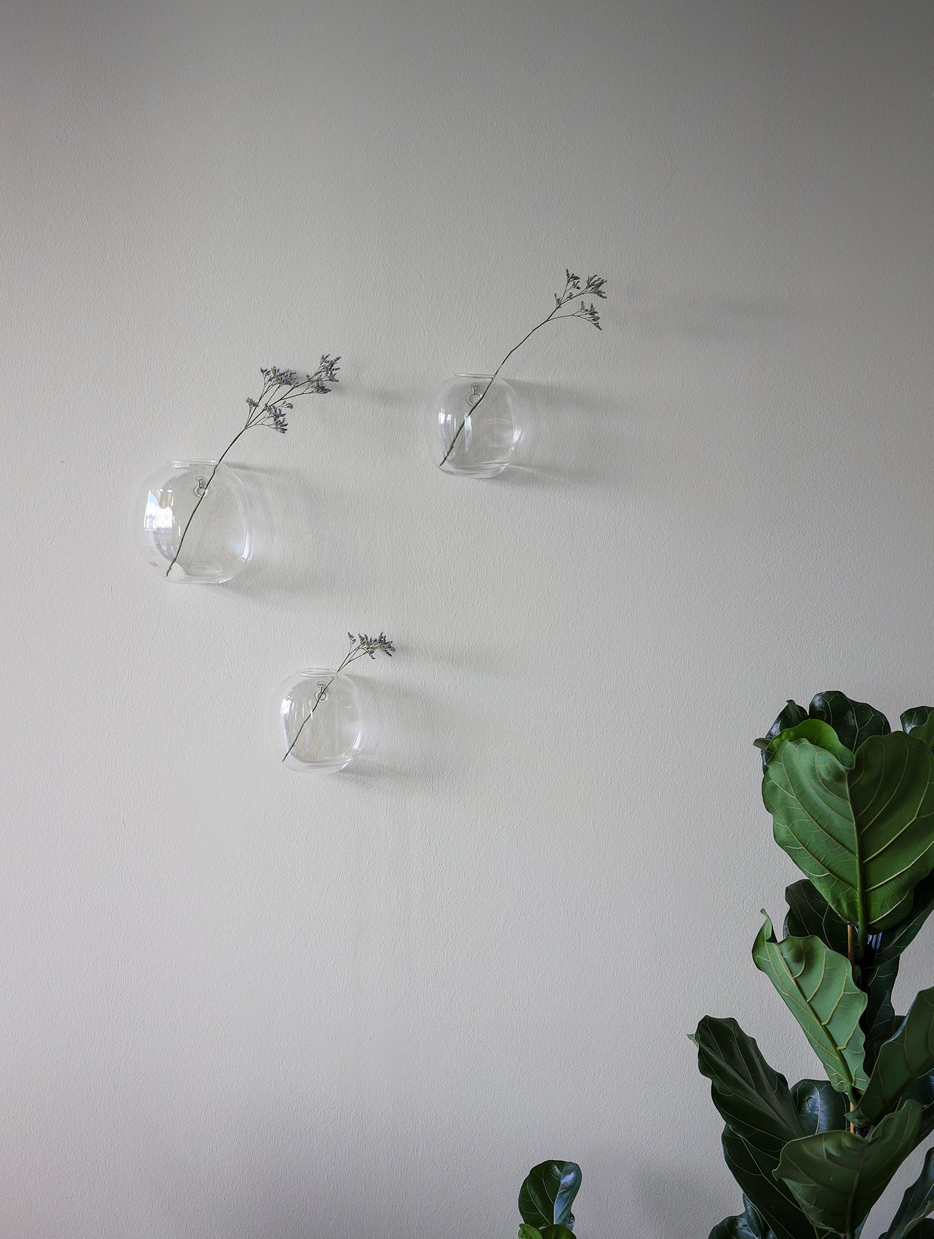 Glas Wandvase "Pebble"