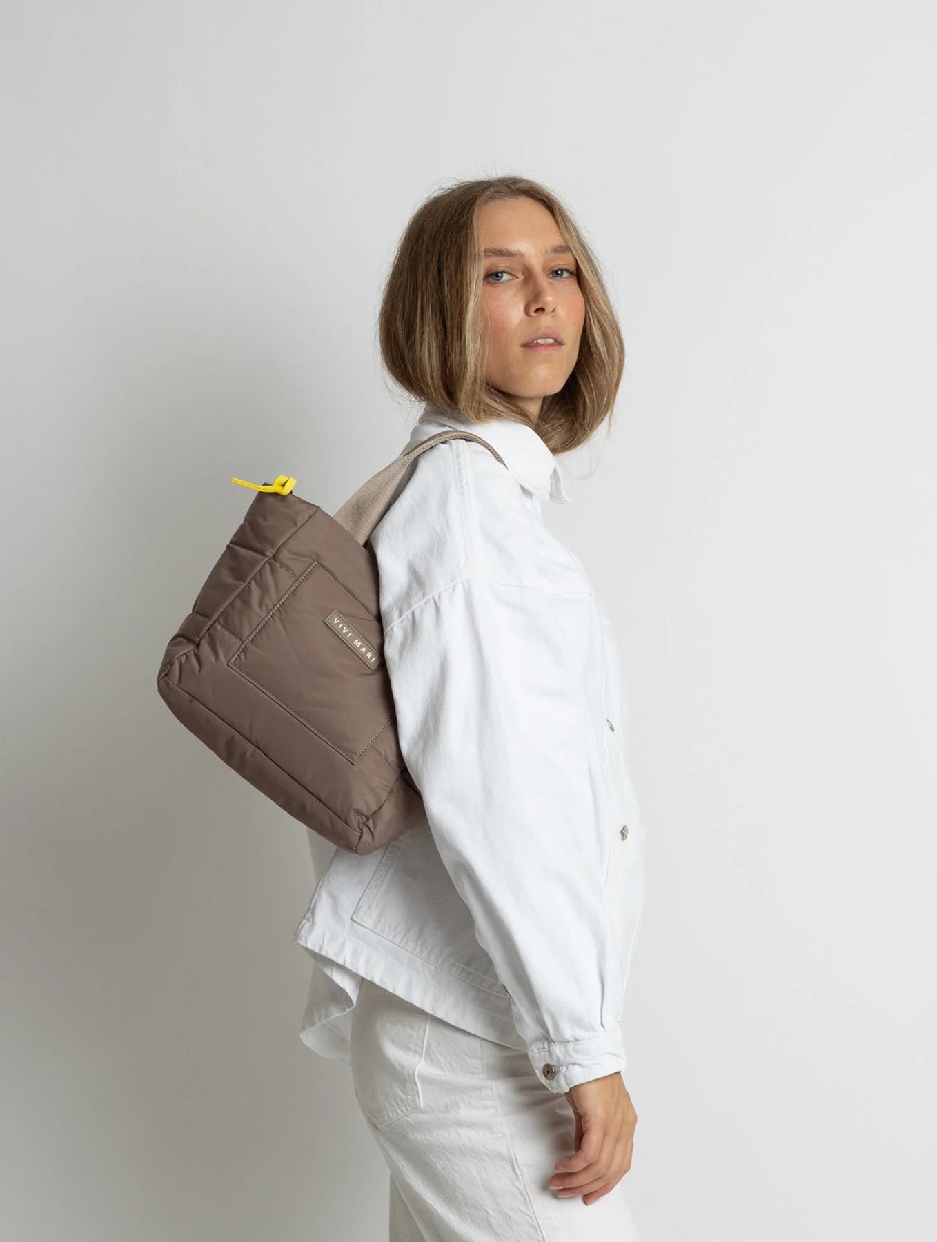 Padded Tote Bag Small - Dark Mushroom