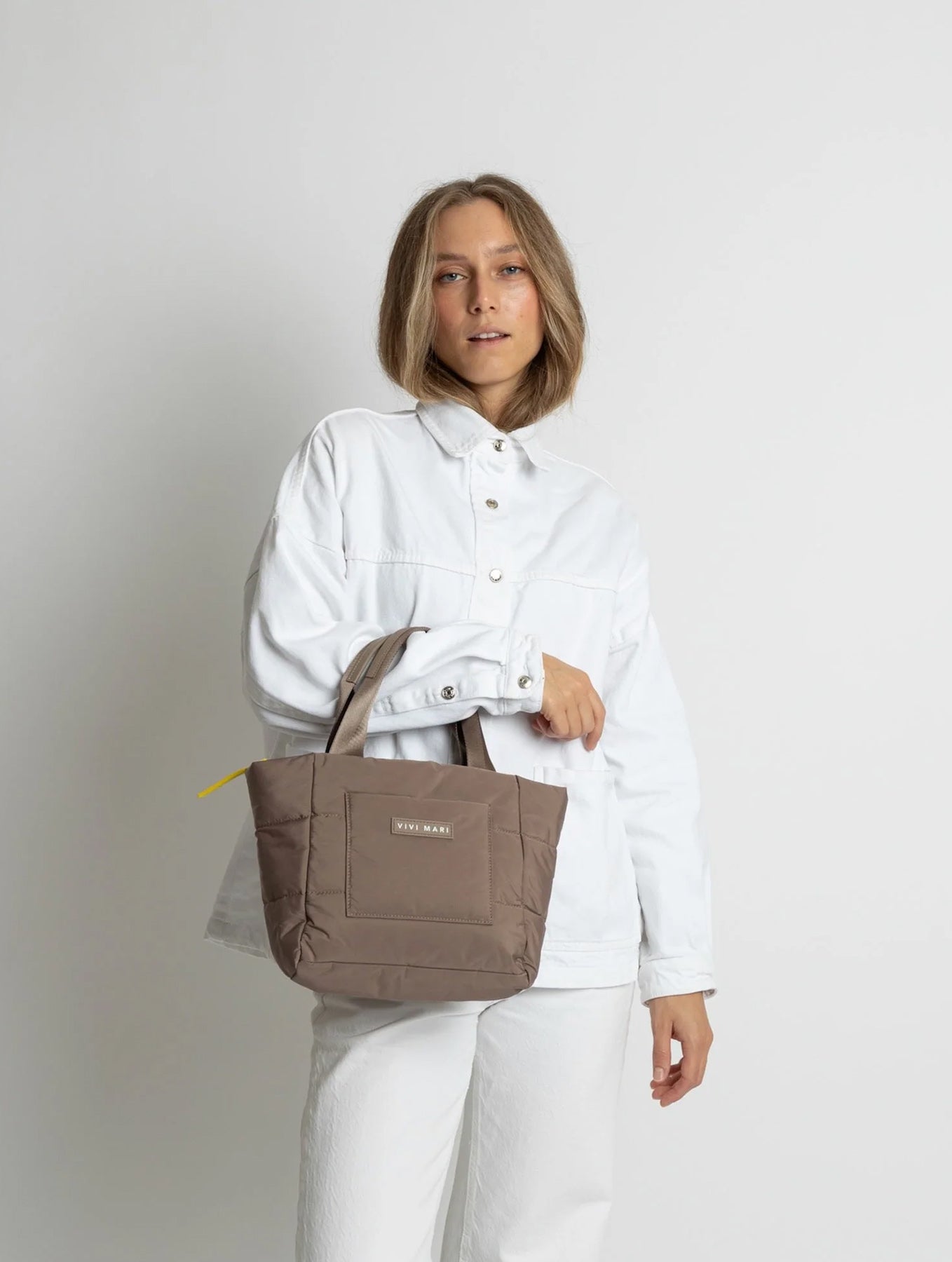 Padded Tote Bag Small - Dark Mushroom