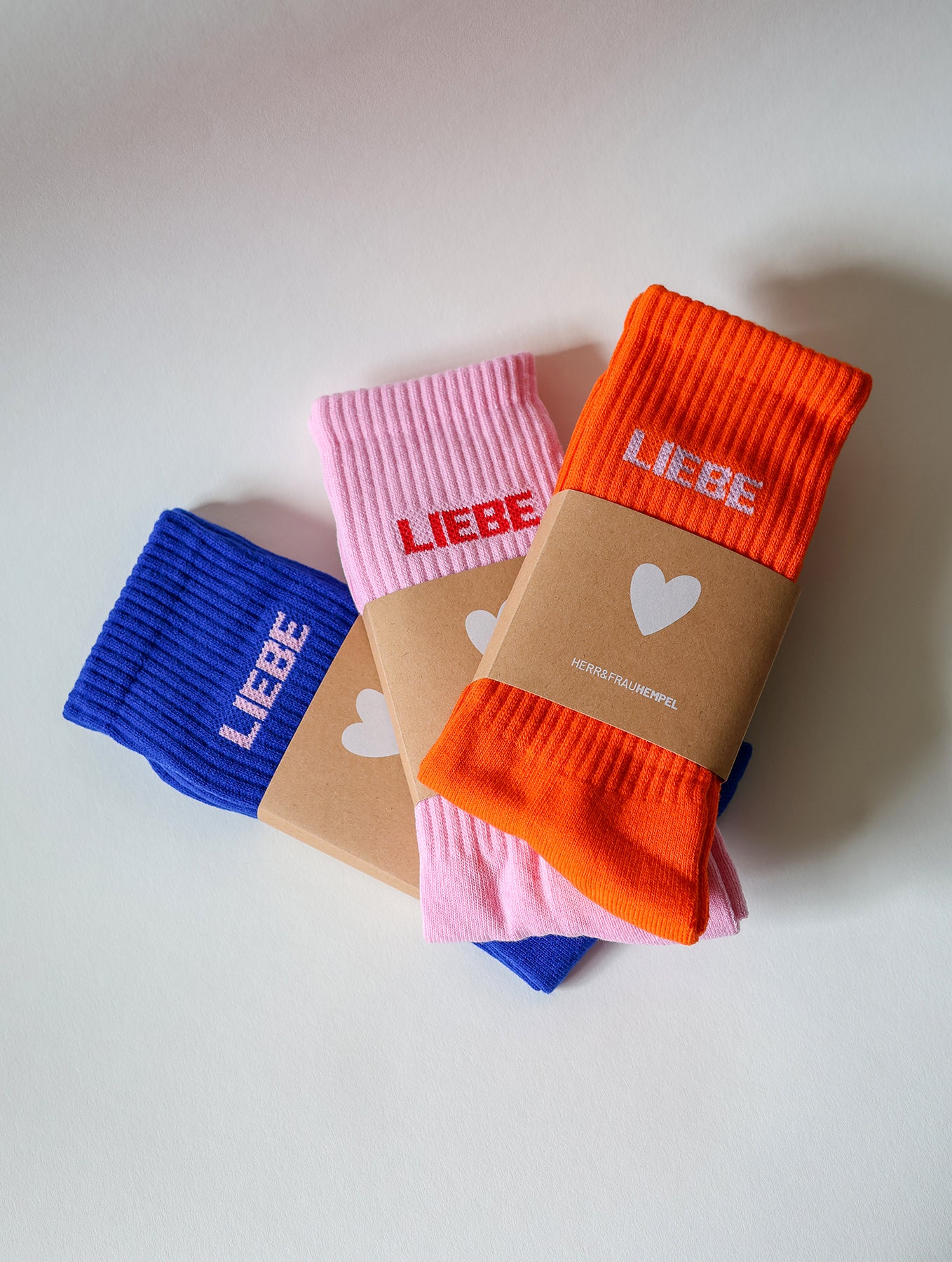 Socken "Liebe" - Orange
