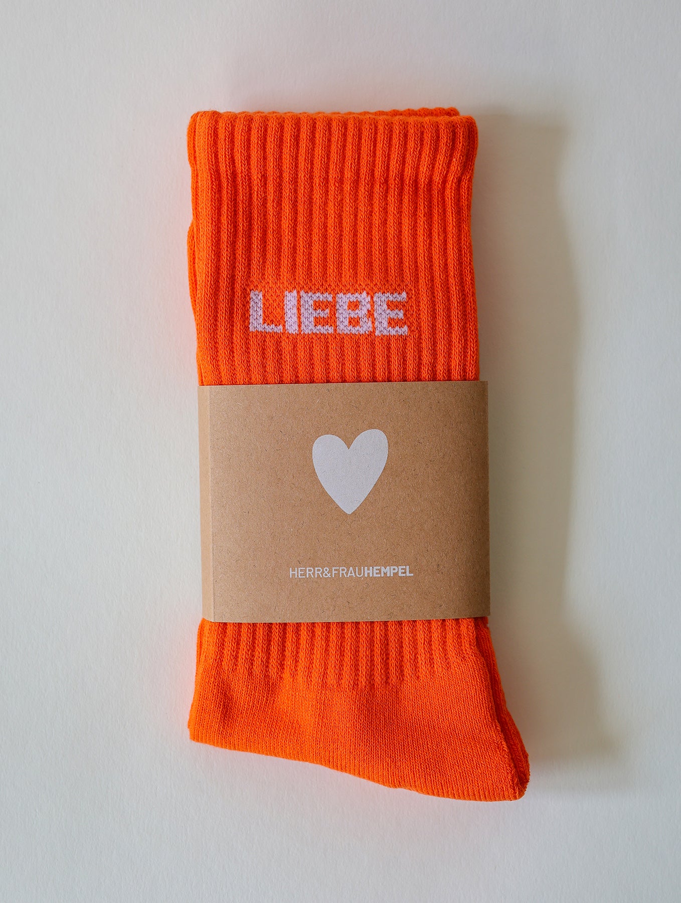 Socken "Liebe" - Orange
