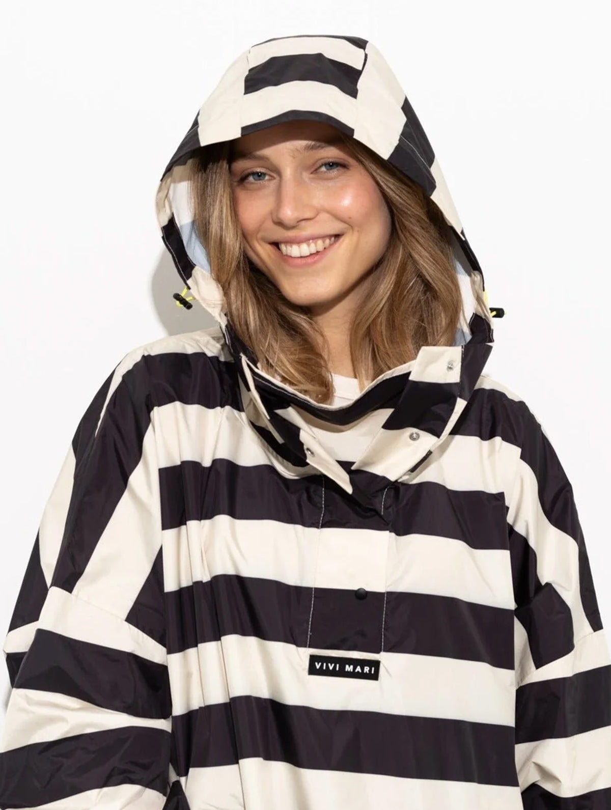 Raincoat - Bold Stripes Black/Sand