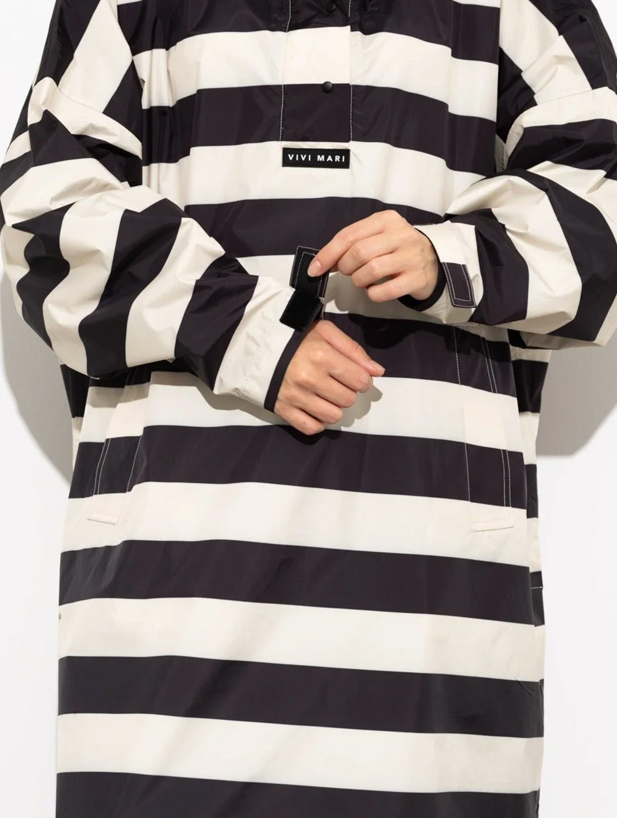 Raincoat - Bold Stripes Black/Sand