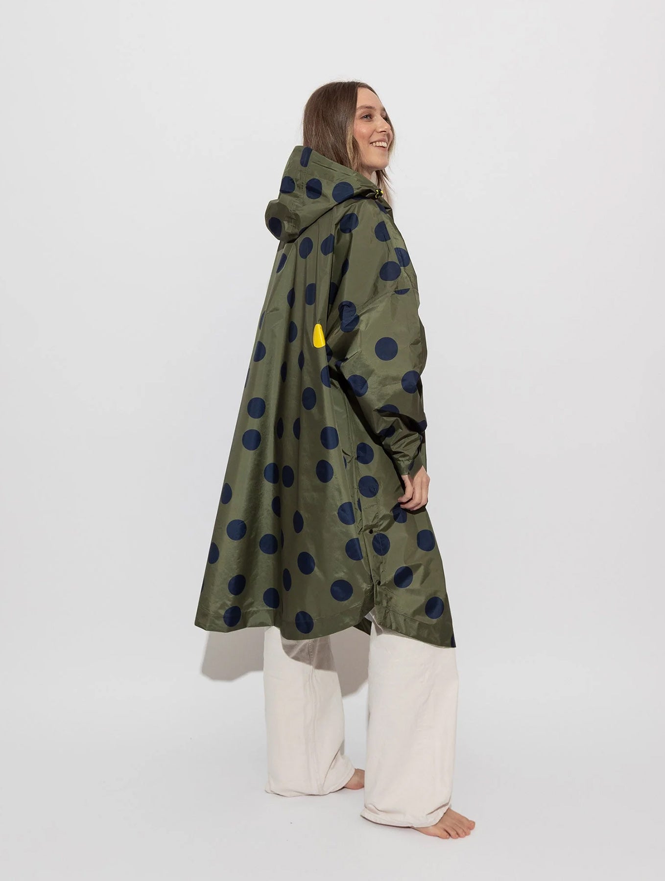 Raincoat - Dots Olive/Navy