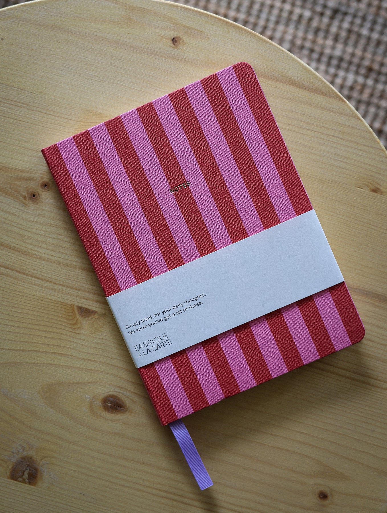 Notizbuch "Pink Stripes" - Liniert